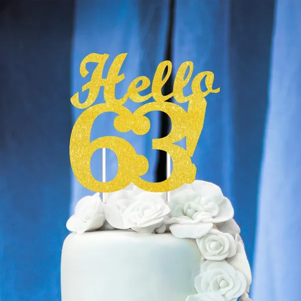 Gold_Hello_63_Cake_Topper_|_Gold_Glitter_Birthday_Cake_Topper_For_Women_&_Men_|_Elegant_63Rd_Celebration_Decoration_For_Milestone_Parties_|_Reusable_Cake_Decor