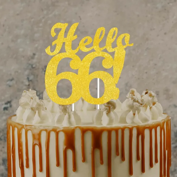 Gold_Hello_66_Cake_Topper_|_Gold_Glitter_Birthday_Cake_Topper_For_Women_&_Men_|_Elegant_66Th_Celebration_Decoration_For_Milestone_Parties_|_Reusable_Cake_Decor