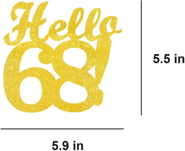 Gold_Hello_68_Cake_Topper_|_Gold_Glitter_Birthday_Cake_Topper_For_Women_&_Men_|_Elegant_68Th_Celebration_Decoration_For_Milestone_Parties_|_Reusable_Cake_Decor