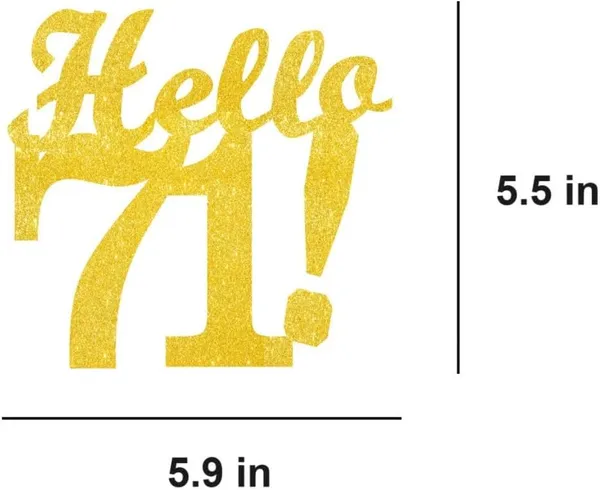 Gold_Hello_71_Cake_Topper_|_Gold_Glitter_Birthday_Cake_Topper_For_Women_&_Men_|_Elegant_71St_Celebration_Decoration_For_Milestone_Parties_|_Reusable_Cake_Decor