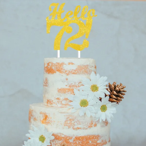 Gold_Hello_72_Cake_Topper_|_Gold_Glitter_Birthday_Cake_Topper_For_Women_&_Men_|_Elegant_72Nd_Celebration_Decoration_For_Milestone_Parties_|_Reusable_Cake_Decor