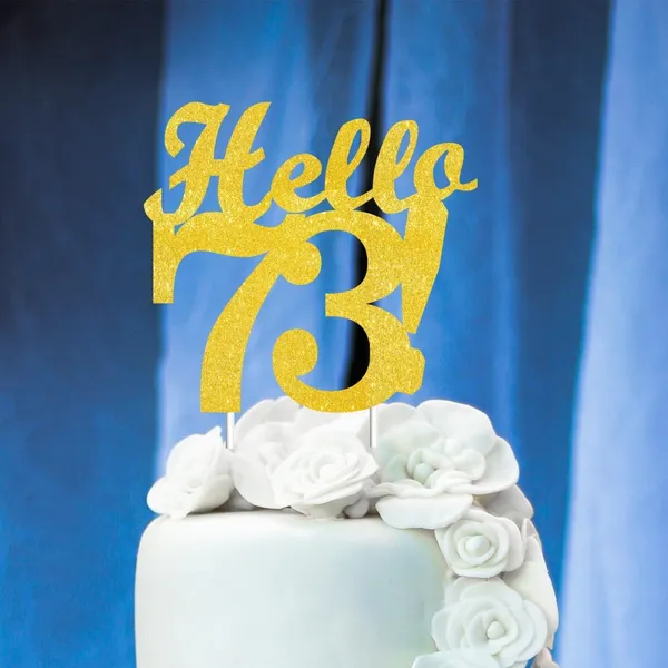 Gold_Hello_73_Cake_Topper_|_Gold_Glitter_Birthday_Cake_Topper_For_Women_&_Men_|_Elegant_73Rd_Celebration_Decoration_For_Milestone_Parties_|_Reusable_Cake_Decor