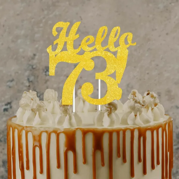 Gold_Hello_73_Cake_Topper_|_Gold_Glitter_Birthday_Cake_Topper_For_Women_&_Men_|_Elegant_73Rd_Celebration_Decoration_For_Milestone_Parties_|_Reusable_Cake_Decor