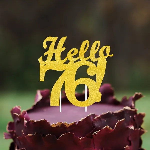Gold_Hello_76_Cake_Topper_|_Gold_Glitter_Birthday_Cake_Topper_For_Women_&_Men_|_Elegant_76Th_Celebration_Decoration_For_Milestone_Parties_|_Reusable_Cake_Decor