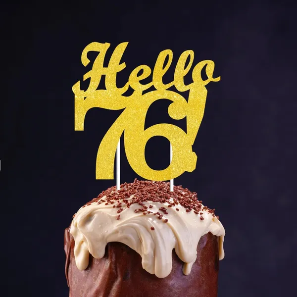 Gold_Hello_76_Cake_Topper_|_Gold_Glitter_Birthday_Cake_Topper_For_Women_&_Men_|_Elegant_76Th_Celebration_Decoration_For_Milestone_Parties_|_Reusable_Cake_Decor