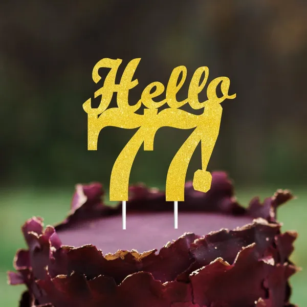 Gold_Hello_77_Cake_Topper_|_Gold_Glitter_Birthday_Cake_Topper_For_Women_&_Men_|_Elegant_77Th_Celebration_Decoration_For_Milestone_Parties_|_Reusable_Cake_Decor