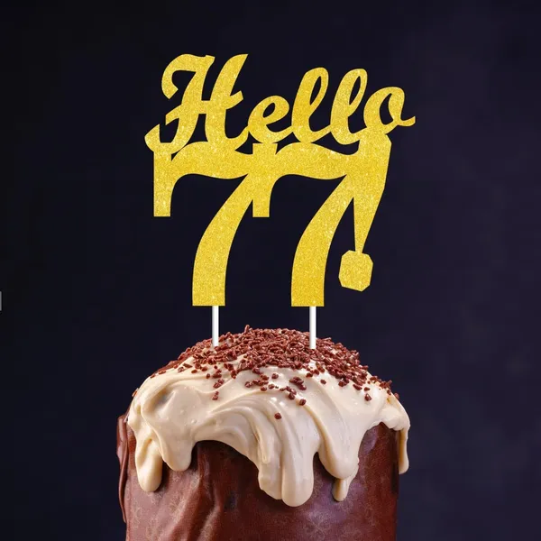 Gold_Hello_77_Cake_Topper_|_Gold_Glitter_Birthday_Cake_Topper_For_Women_&_Men_|_Elegant_77Th_Celebration_Decoration_For_Milestone_Parties_|_Reusable_Cake_Decor