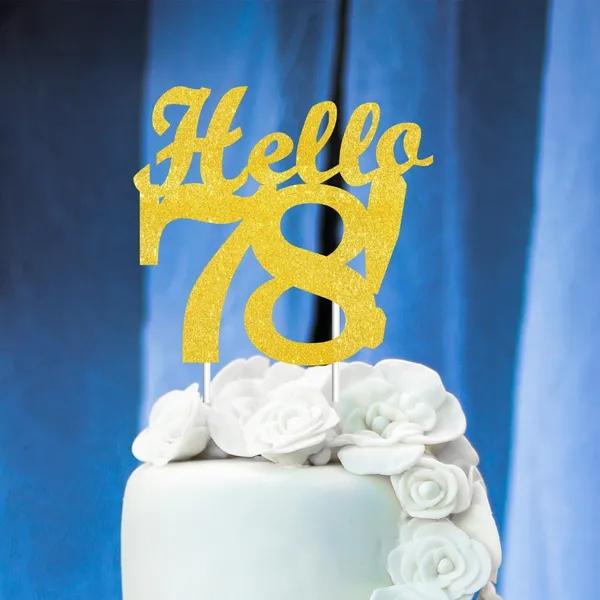 Gold_Hello_78_Cake_Topper_|_Gold_Glitter_Birthday_Cake_Topper_For_Women_&_Men_|_Elegant_78Th_Celebration_Decoration_For_Milestone_Parties_|_Reusable_Cake_Decor