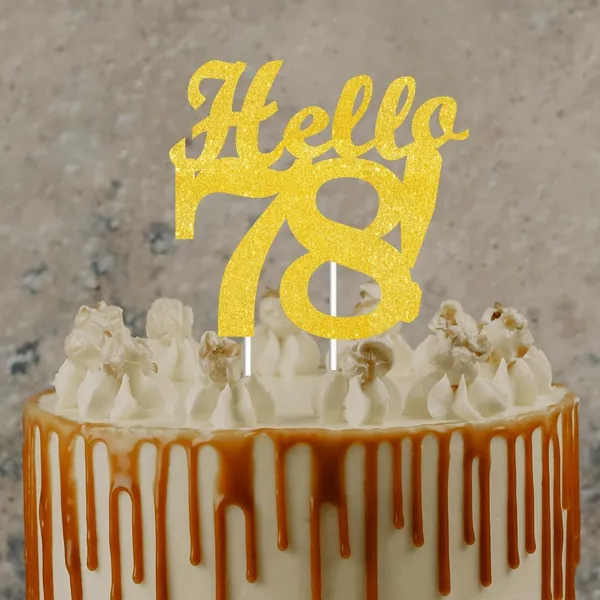 Gold_Hello_78_Cake_Topper_|_Gold_Glitter_Birthday_Cake_Topper_For_Women_&_Men_|_Elegant_78Th_Celebration_Decoration_For_Milestone_Parties_|_Reusable_Cake_Decor