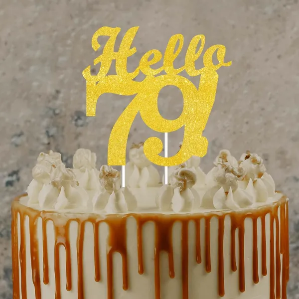 Gold_Hello_79_Cake_Topper_|_Gold_Glitter_Birthday_Cake_Topper_For_Women_&_Men_|_Elegant_79Th_Celebration_Decoration_For_Milestone_Parties_|_Reusable_Cake_Decor