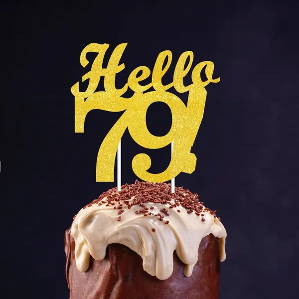 Gold_Hello_79_Cake_Topper_|_Gold_Glitter_Birthday_Cake_Topper_For_Women_&_Men_|_Elegant_79Th_Celebration_Decoration_For_Milestone_Parties_|_Reusable_Cake_Decor