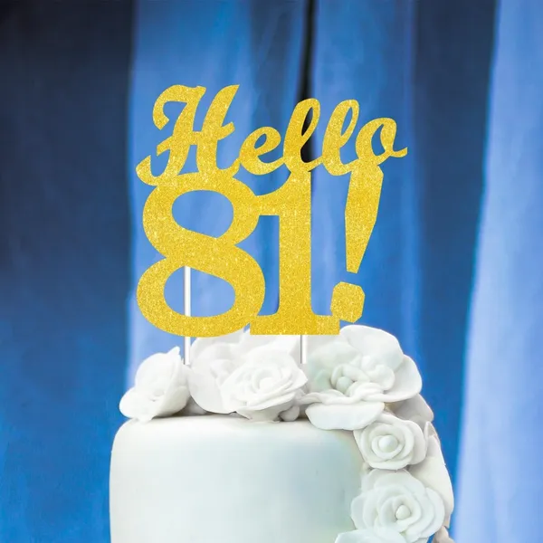 Gold_Hello_81_Cake_Topper_|_Gold_Glitter_Birthday_Cake_Topper_For_Women_&_Men_|_Elegant_81St_Celebration_Decoration_For_Milestone_Parties_|_Reusable_Cake_Decor