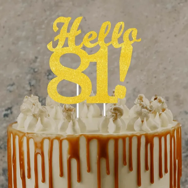 Gold_Hello_81_Cake_Topper_|_Gold_Glitter_Birthday_Cake_Topper_For_Women_&_Men_|_Elegant_81St_Celebration_Decoration_For_Milestone_Parties_|_Reusable_Cake_Decor