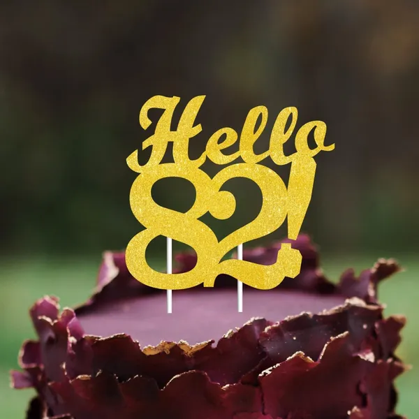 Gold_Hello_82_Cake_Topper_|_Gold_Glitter_Birthday_Cake_Topper_For_Women_&_Men_|_Elegant_82Nd_Celebration_Decoration_For_Milestone_Parties_|_Reusable_Cake_Decor