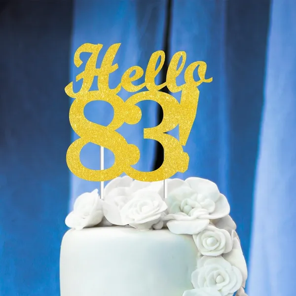Gold_Hello_83_Cake_Topper_|_Gold_Glitter_Birthday_Cake_Topper_For_Women_&_Men_|_Elegant_83Rd_Celebration_Decoration_For_Milestone_Parties_|_Reusable_Cake_Decor