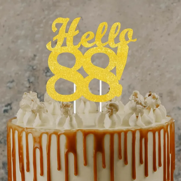 Gold_Hello_88_Cake_Topper_|_Gold_Glitter_Birthday_Cake_Topper_For_Women_&_Men_|_Elegant_88Th_Celebration_Decoration_For_Milestone_Parties_|_Reusable_Cake_Decor