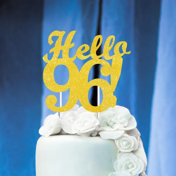 Gold_Hello_96_Cake_Topper_|_Gold_Glitter_Birthday_Cake_Topper_For_Women_&_Men_|_Elegant_96Th_Celebration_Decoration_For_Milestone_Parties_|_Reusable_Cake_Decor