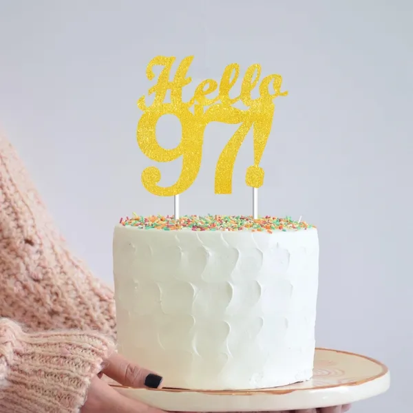 Gold_Hello_97_Cake_Topper_|_Gold_Glitter_Birthday_Cake_Topper_For_Women_&_Men_|_Elegant_97Th_Celebration_Decoration_For_Milestone_Parties_|_Reusable_Cake_Decor