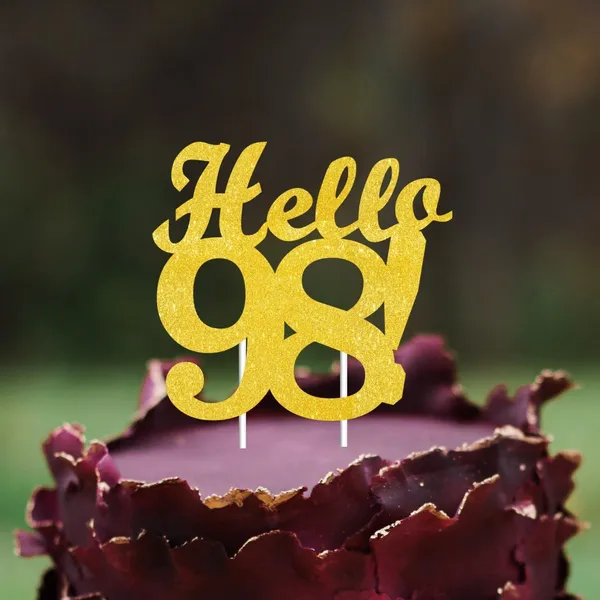 Gold_Hello_98_Cake_Topper_|_Gold_Glitter_Birthday_Cake_Topper_For_Women_&_Men_|_Elegant_98Th_Celebration_Decoration_For_Milestone_Parties_|_Reusable_Cake_Decor