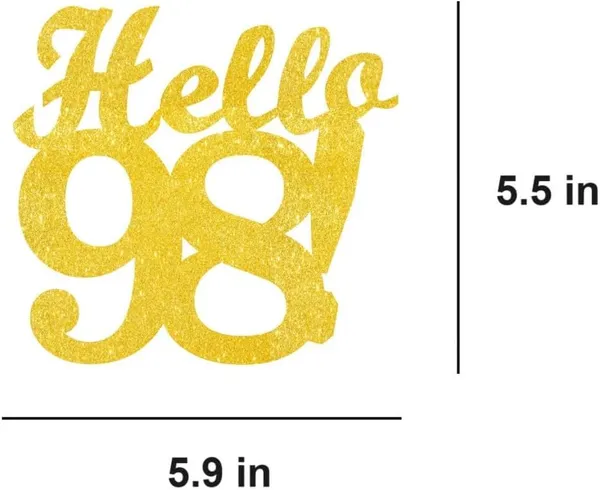 Gold_Hello_98_Cake_Topper_|_Gold_Glitter_Birthday_Cake_Topper_For_Women_&_Men_|_Elegant_98Th_Celebration_Decoration_For_Milestone_Parties_|_Reusable_Cake_Decor
