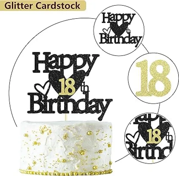 Black_Happy_18Th_Birthday_Black_Glitter_Cake_Topper_|_Elegant_Party_Decoration_For_All_Ages_|_Reusable_Cake_Décor
