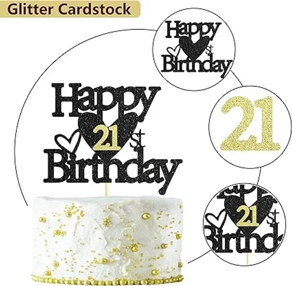 Black_Happy_21St_Birthday_Black_Glitter_Cake_Topper_|_Elegant_Party_Decoration_For_All_Ages_|_Reusable_Cake_Décor