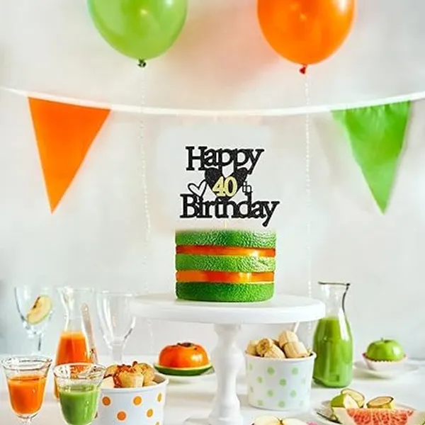 Black_Happy_40Th_Birthday_Black_Glitter_Cake_Topper_|_Elegant_Party_Decoration_For_All_Ages_|_Reusable_Cake_Décor