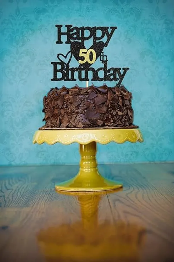 Black_Happy_50Th_Birthday_Black_Glitter_Cake_Topper_|_Elegant_Party_Decoration_For_All_Ages_|_Reusable_Cake_Décor