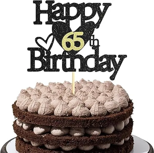 Black_Happy_65Th_Birthday_Black_Glitter_Cake_Topper_|_Elegant_Party_Decoration_For_All_Ages_|_Reusable_Cake_Décor