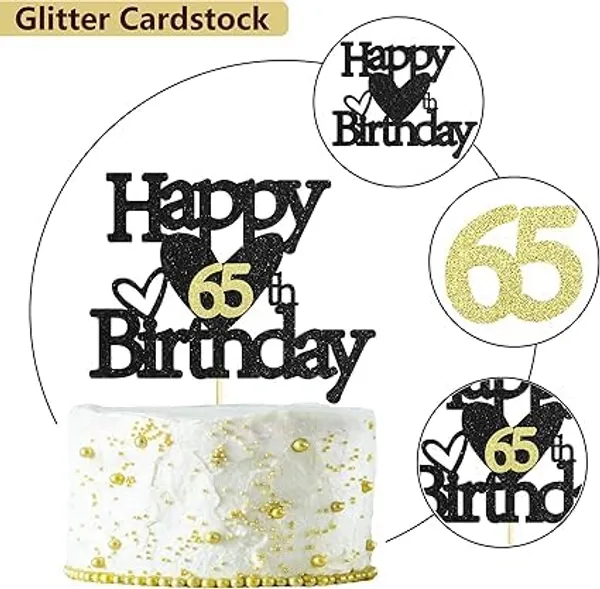 Black_Happy_65Th_Birthday_Black_Glitter_Cake_Topper_|_Elegant_Party_Decoration_For_All_Ages_|_Reusable_Cake_Décor