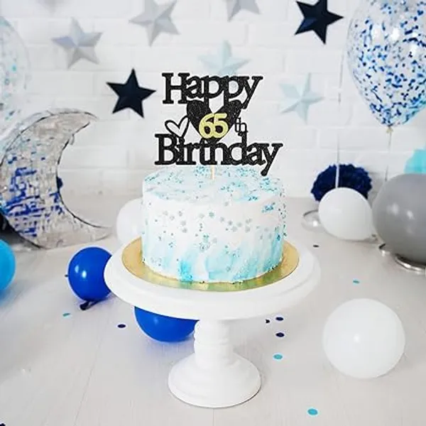 Black_Happy_65Th_Birthday_Black_Glitter_Cake_Topper_|_Elegant_Party_Decoration_For_All_Ages_|_Reusable_Cake_Décor