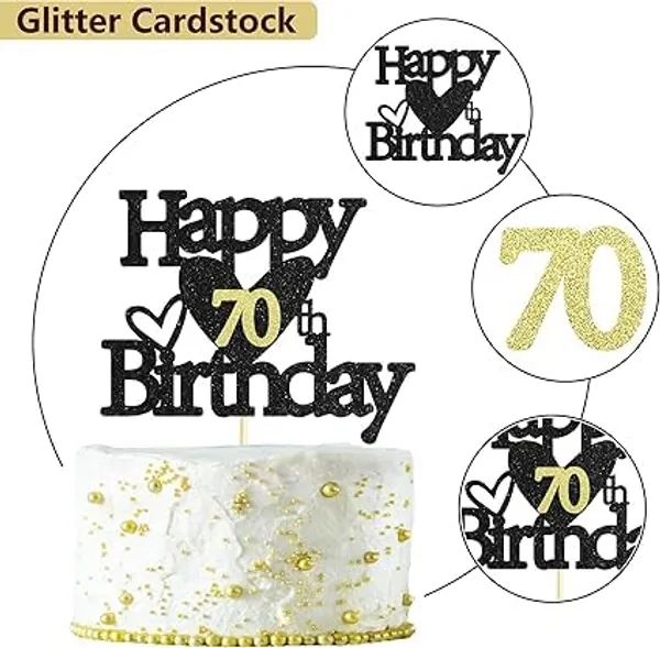 Black_Happy_70Th_Birthday_Black_Glitter_Cake_Topper_|_Elegant_Party_Decoration_For_All_Ages_|_Reusable_Cake_Décor