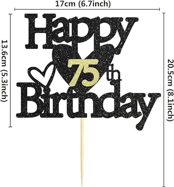 Black_Happy_75Th_Birthday_Black_Glitter_Cake_Topper_|_Elegant_Party_Decoration_For_All_Ages_|_Reusable_Cake_Décor