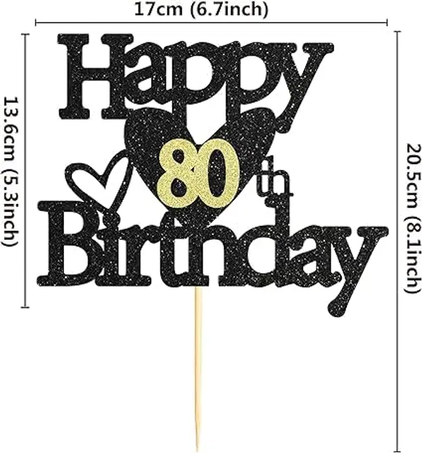 Black_Happy_80Th_Birthday_Black_Glitter_Cake_Topper_|_Elegant_Party_Decoration_For_All_Ages_|_Reusable_Cake_Décor