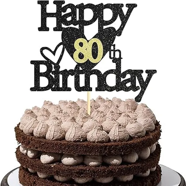 Black_Happy_80Th_Birthday_Black_Glitter_Cake_Topper_|_Elegant_Party_Decoration_For_All_Ages_|_Reusable_Cake_Décor