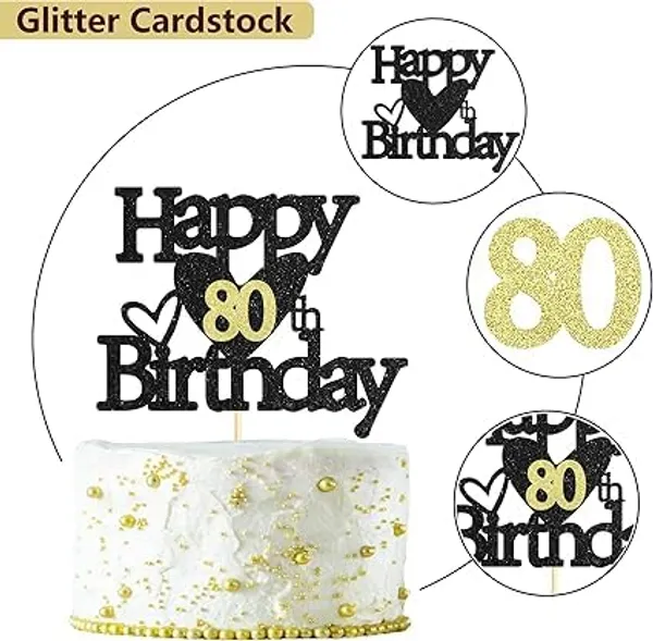 Black_Happy_80Th_Birthday_Black_Glitter_Cake_Topper_|_Elegant_Party_Decoration_For_All_Ages_|_Reusable_Cake_Décor