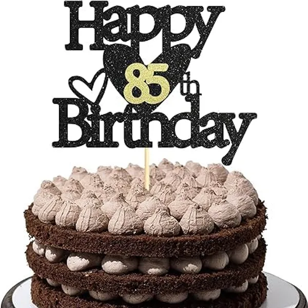 Black_Happy_85Th_Birthday_Black_Glitter_Cake_Topper_|_Elegant_Party_Decoration_For_All_Ages_|_Reusable_Cake_Décor