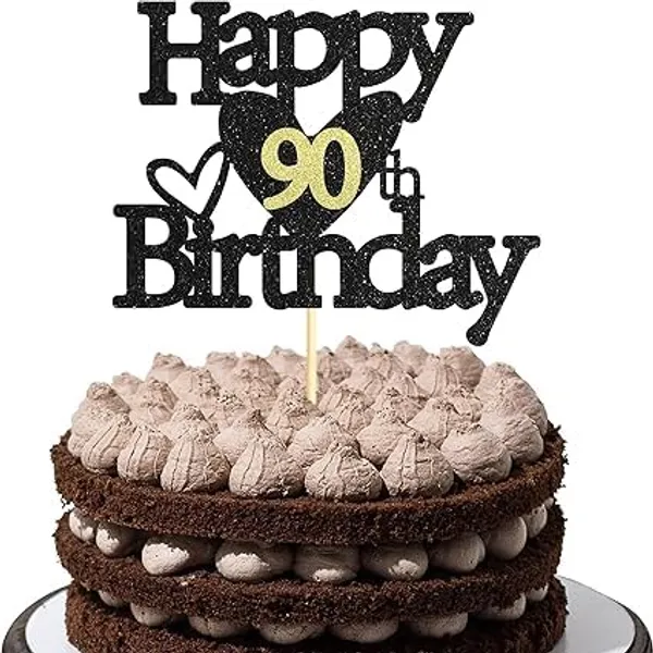 Black_Happy_90Th_Birthday_Black_Glitter_Cake_Topper_|_Elegant_Party_Decoration_For_All_Ages_|_Reusable_Cake_Décor