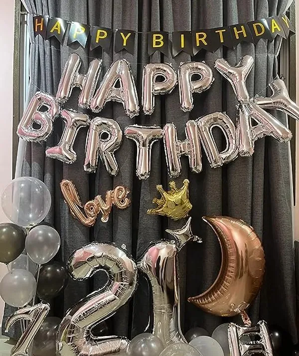 Silver_Combo_Of_Birthday_Banner_With_Glitter_Cake_Topper_|_Happy_Birthday_Letter_Foil_Balloon_|_Happy_Birthday_Cake_Topper_3D_Lettering_|_Cake_Decoration_|_Inflatable_Party_Balloon/Silver
