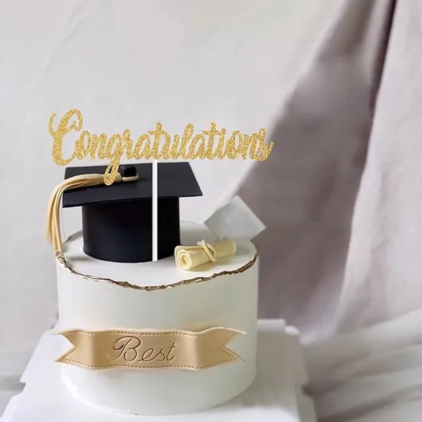 Gold_Congratulation_Cake_Topper_|_Gold_Glitter_Success_Party_Celebration_|_Graduation_Ceremony_|_Special_Day_Party_Decor_|_Photo_Props/Golden_Color