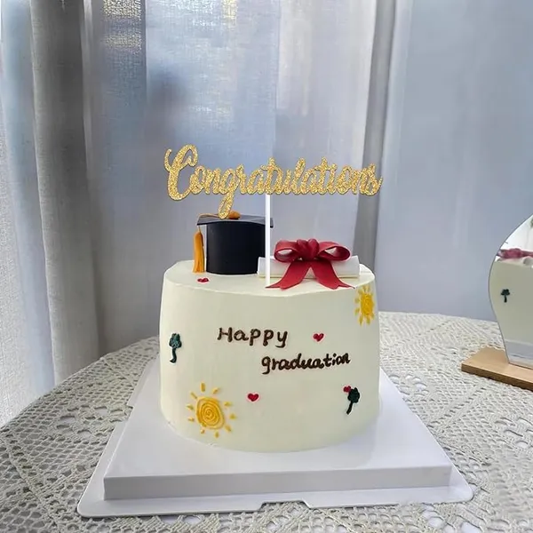 Gold_Congratulation_Cake_Topper_|_Gold_Glitter_Success_Party_Celebration_|_Graduation_Ceremony_|_Special_Day_Party_Decor_|_Photo_Props/Golden_Color