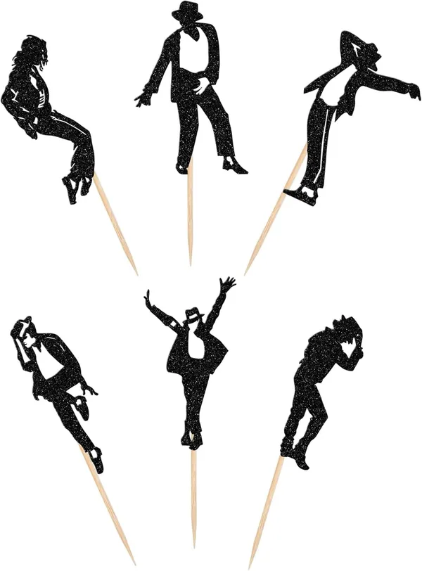 Multicollor_Dance_Theme_Cupcake_Toppers_|_Black_Glitter_Dancer_Silhouette_Cake_Picks_|_Party_Decorations_For_Birthday,_Dance_Events,_Hip-Hop_Parties,_Stage_Shows_&_Cupcakes_|_Pack_Of_24