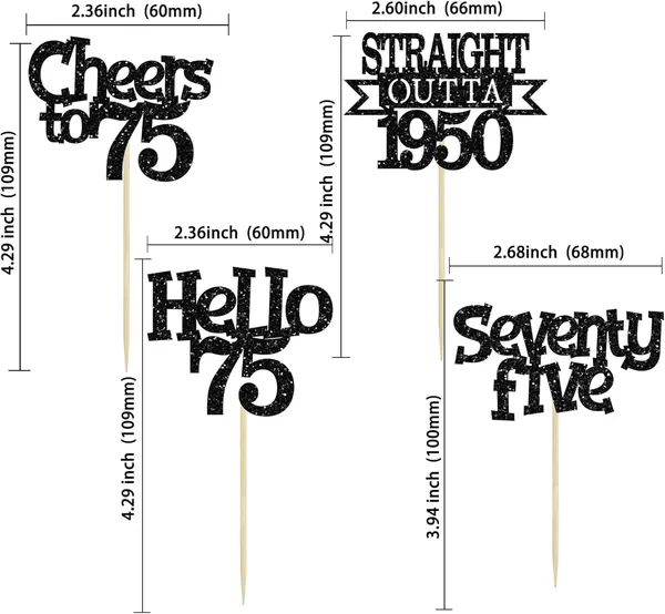 Multicollor_24Pcs_Happy_75Th_Birthday_Cupcake_Toppers_|_Cheers_To_75_Years_Glitter_Cupcake_Picks_|_Straight_Outta_1950_Cake_Decorations_|_75Th_Birthday_Or_Anniversary_Party_Supplies_Â€“_Black