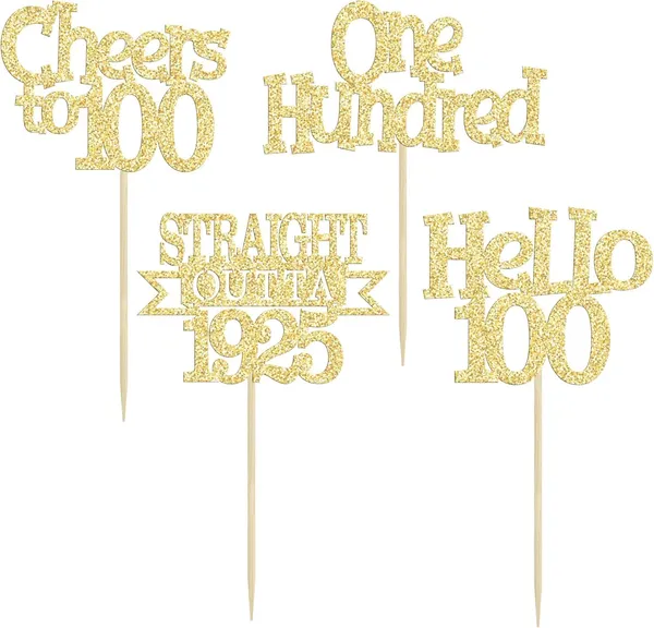 Gold_24Pcs_Happy_100Th_Birthday_Cupcake_Toppers_|_Cheers_To_100_Years_Glitter_Cupcake_Picks_|_Straight_Outta_1925_Cake_Decorations_|_100Th_Birthday_Or_Anniversary_Party_Supplies_Â€“_Gold