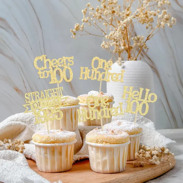 Gold_24Pcs_Happy_100Th_Birthday_Cupcake_Toppers_|_Cheers_To_100_Years_Glitter_Cupcake_Picks_|_Straight_Outta_1925_Cake_Decorations_|_100Th_Birthday_Or_Anniversary_Party_Supplies_Â€“_Gold