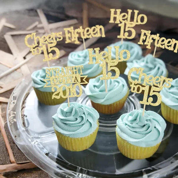 Gold_24Pcs_Happy_15Th_Birthday_Cupcake_Toppers_|_Cheers_To_15_Years_Glitter_Cupcake_Picks_|_Straight_Outta_2010_Cake_Decorations_|_15Th_Birthday_Or_Anniversary_Party_Supplies_Â€“_Gold