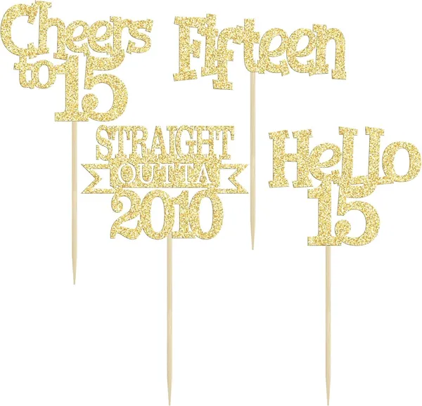 Gold_24Pcs_Happy_15Th_Birthday_Cupcake_Toppers_|_Cheers_To_15_Years_Glitter_Cupcake_Picks_|_Straight_Outta_2010_Cake_Decorations_|_15Th_Birthday_Or_Anniversary_Party_Supplies_Â€“_Gold