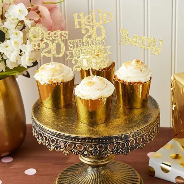 Gold_24Pcs_Happy_20Th_Birthday_Cupcake_Toppers_|_Cheers_To_20_Years_Glitter_Cupcake_Picks_|_Straight_Outta_2005_Cake_Decorations_|_20Th_Birthday_Or_Anniversary_Party_Supplies_Â€“_Gold