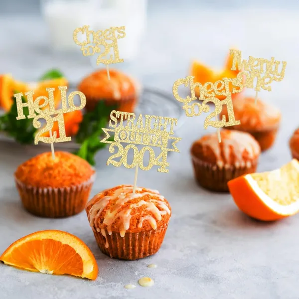 Gold_24Pcs_Happy_21St_Birthday_Cupcake_Toppers_|_Cheers_To_21_Years_Glitter_Cupcake_Picks_|_Straight_Outta_2004_Cake_Decorations_|_21St_Birthday_Or_Anniversary_Party_Supplies_Â€“_Gold