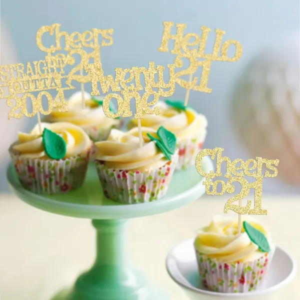 Gold_24Pcs_Happy_21St_Birthday_Cupcake_Toppers_|_Cheers_To_21_Years_Glitter_Cupcake_Picks_|_Straight_Outta_2004_Cake_Decorations_|_21St_Birthday_Or_Anniversary_Party_Supplies_Â€“_Gold